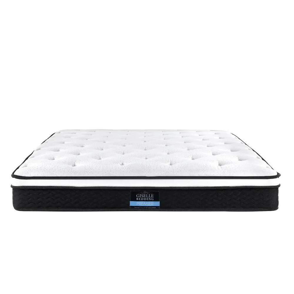 Queen Package | Coogee Bed Frame Charcoal & Bonita Euro Top Mattress (Medium Firm)