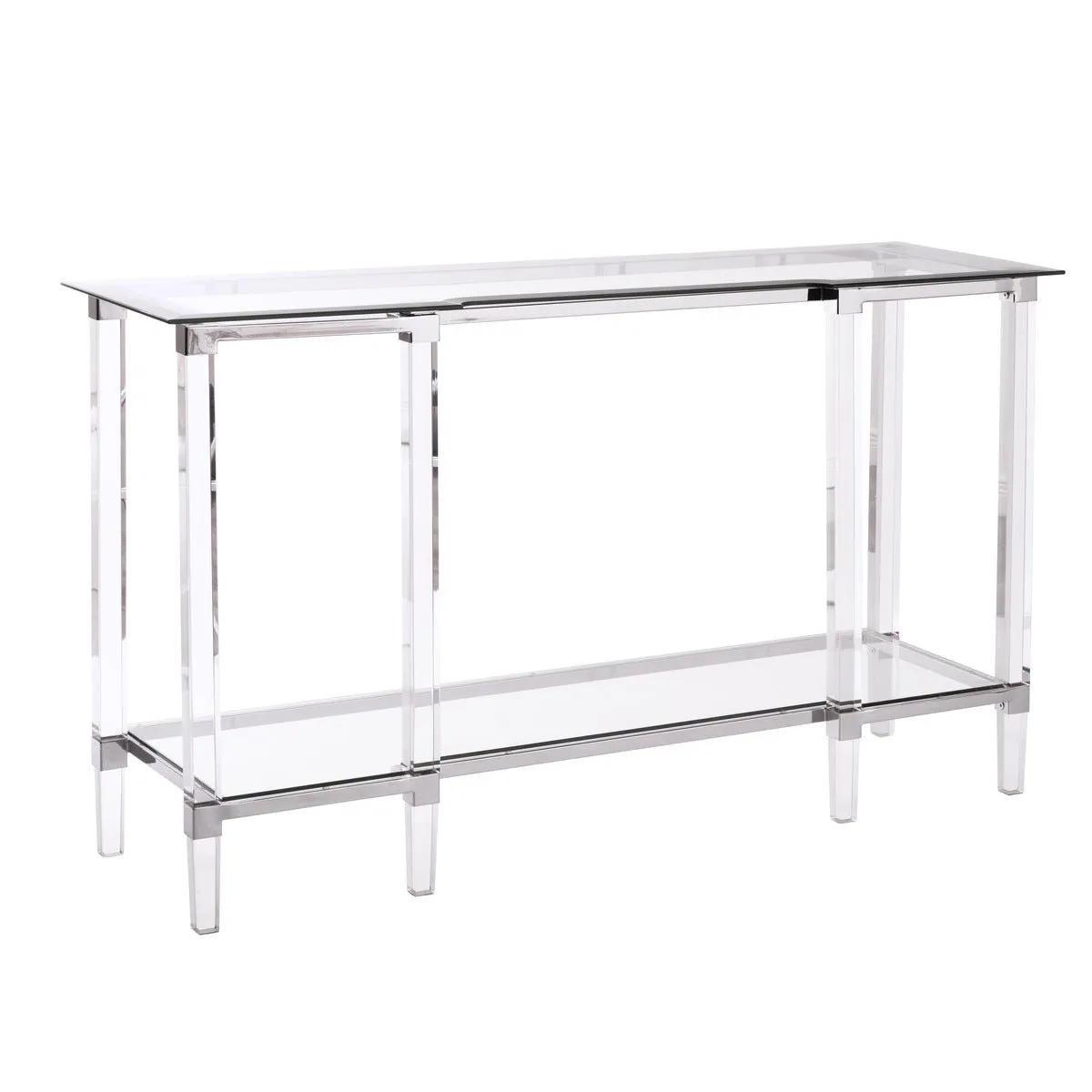 Rectangular Sofa Table with Acrylic Legs
