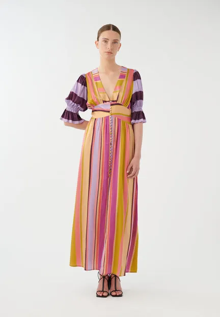 Silk Multi Stripe Dress