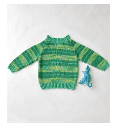 Stripe-o-saurus Sweater Designed by Universal Yarn Design Team