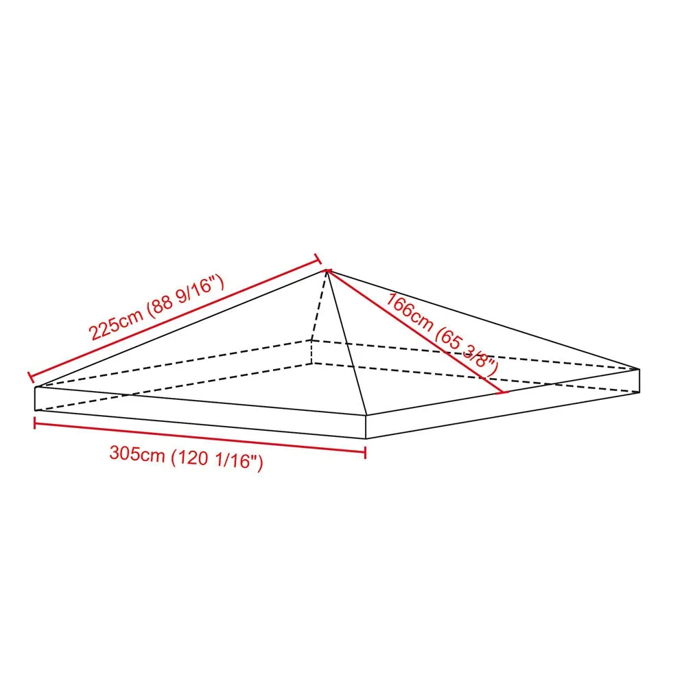 TheLAShop 10x10 ft Garden Canopy Gazebo Top Replacement