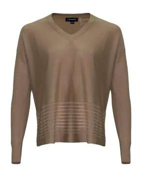 V Neck Bamboo Cashmere Blend Sweater