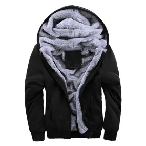 WENYUJH 2018 Winter New Tracksuit Men Fashion Thicken Velvet Casual Hooded Warm Thick Hoodie Solid Moleton Masculino Sweatshirt
