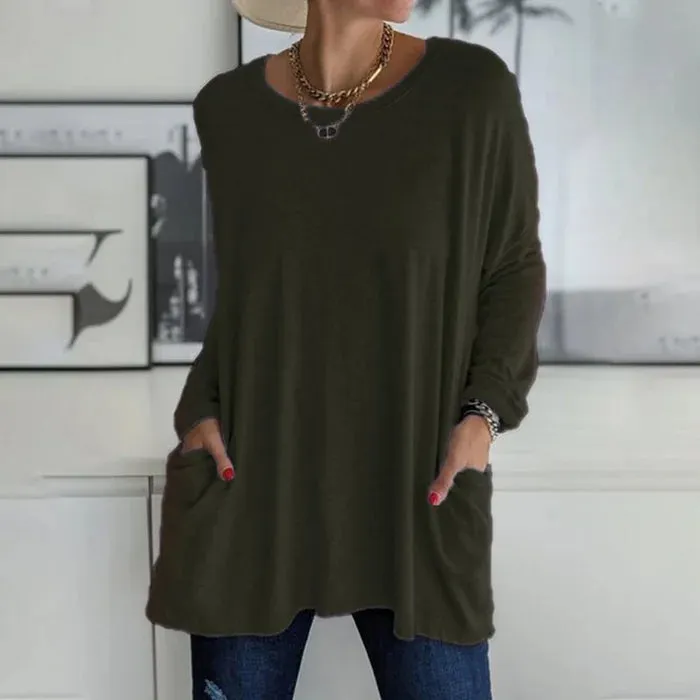 Women's Oversized Long Sleeve Tunic | Casual & Comfy
