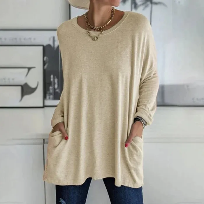 Women's Oversized Long Sleeve Tunic | Casual & Comfy