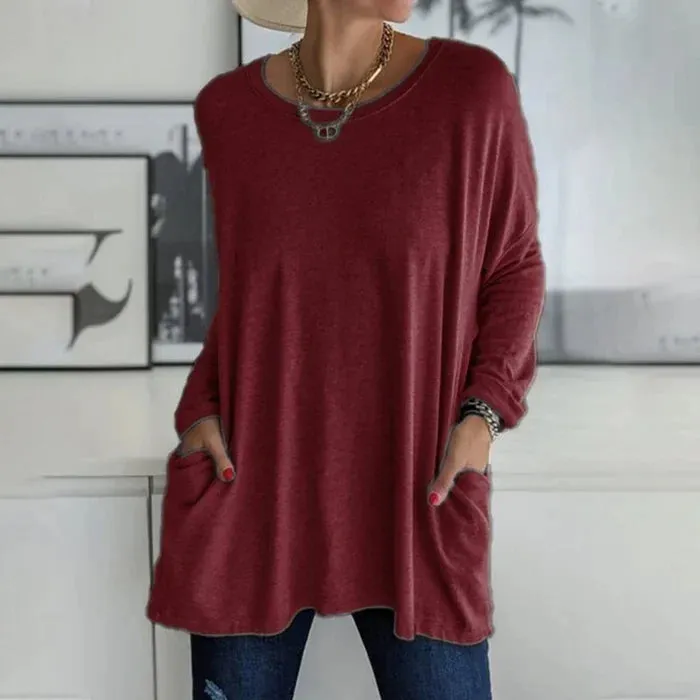 Women's Oversized Long Sleeve Tunic | Casual & Comfy